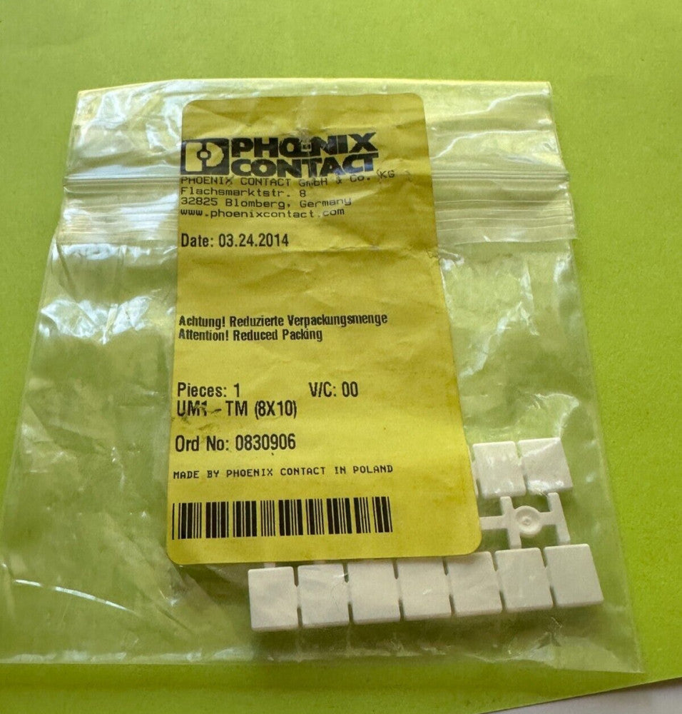 Phoenix Contact 1050004 Terminal Block Marker Strip Factory Sealed (Lot of 8)