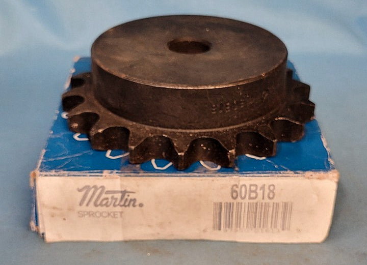 MARTIN ROLLER CHAIN SPROCKET M/N: 60B18 BORE: 3/4" PITCH: 3/4" CHAIN: #60
