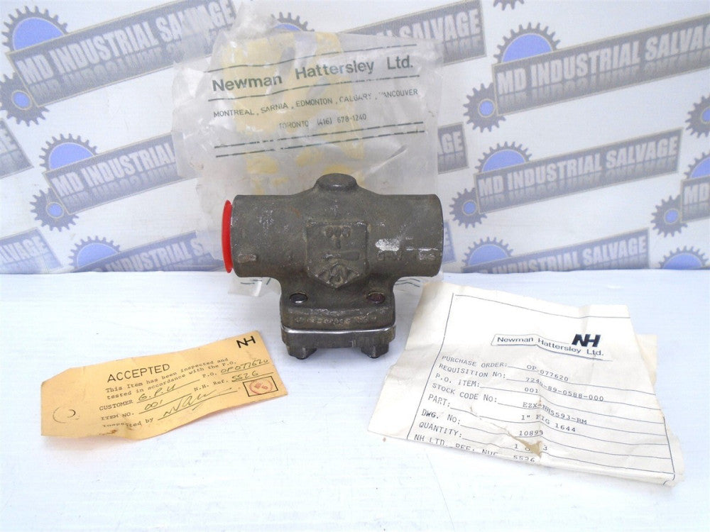 HATTERSLEY - 1644 - 800 FORGED 1" SOCKET WELD PISTON CHECK VALVE - HF CR13 CS