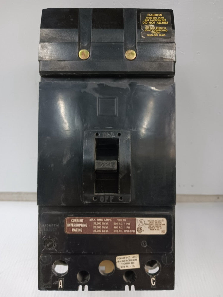 Square D 225 Amp I-Line Circuit Breaker 2 Pole 600 VAC 25kA KA-26225-AC