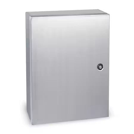 Wiegmann N412161206ssc 1/4 Turn Latch Electrical Enclosures, 16 In H, 6 In D,