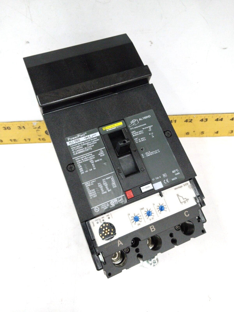 SQUARE D POWERPACT 60 AMP I-LINE CIRCUIT BREAKER 600 VAC 3 POLE  HJA36060U33XYQ
