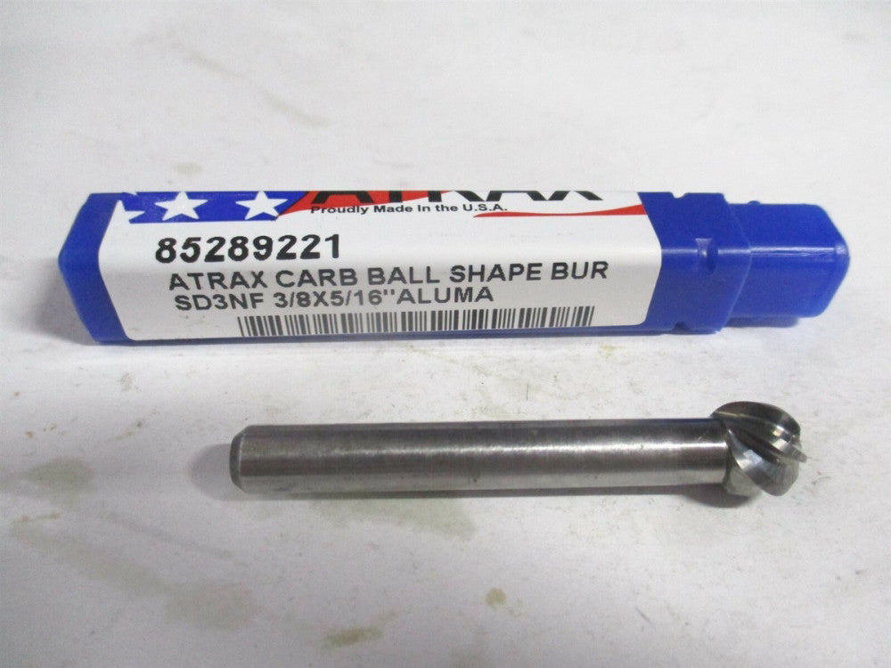 (SD-3FM-ATX) SD-3NF 3/8" x 1/4" x 1/4" x 2-5/64" OAL Fluted Ball Burr 