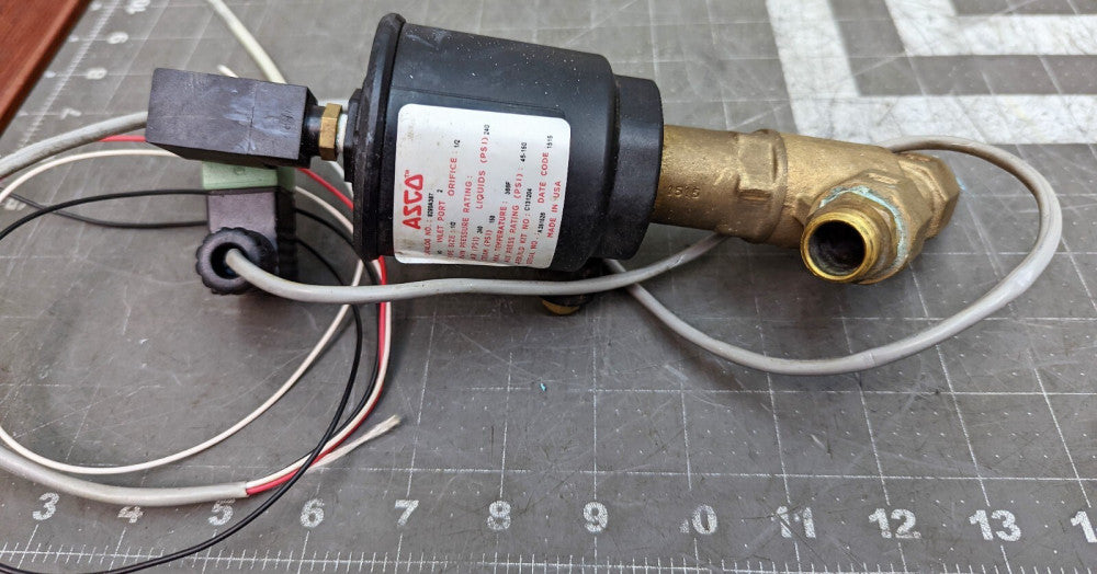 ASCO 8290A387 Angle Body Piston Solenoid Valve; 2-WAY, 1/2" NEW PULL [A4B2]
