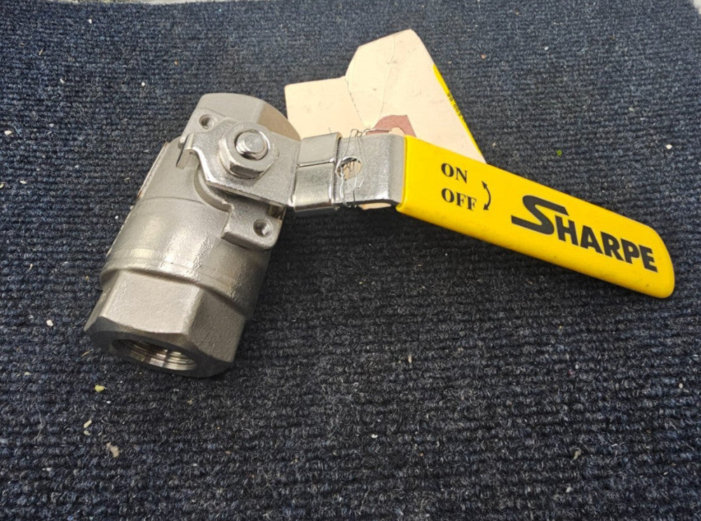 SHARPE 50F767: 3/4 In. 316 Stainless Steel 6000 WOG Full Port Seal Welded Thread