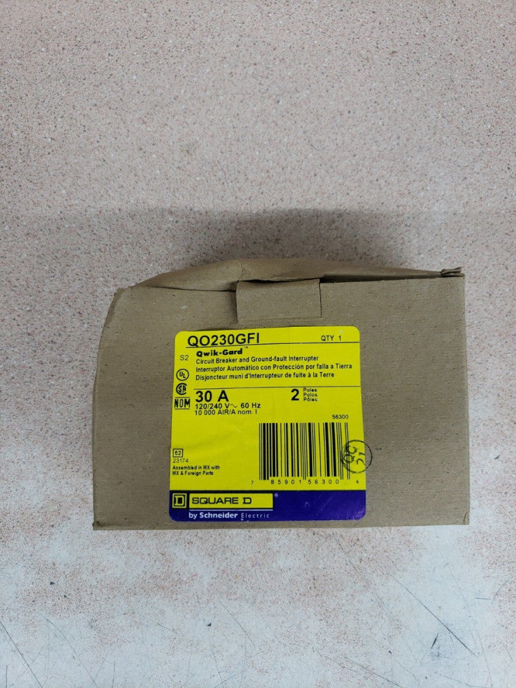 NEW OLD STOCK! SQUARE D QO230GFI 2P 30A GROUND FAULT CIRCUIT BREAKER