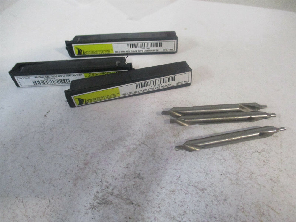 (156400002000000) #2 60° 3/16 x 1-7/8" OAL HSS Combo Drill & Countersink - Qty 3
