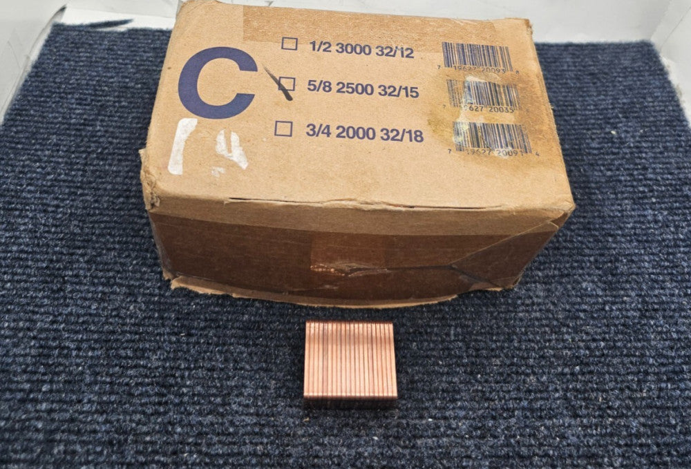(2500 PIECES) ISM Gold Crown 5/8" Staples For Powered Guns & Sticks