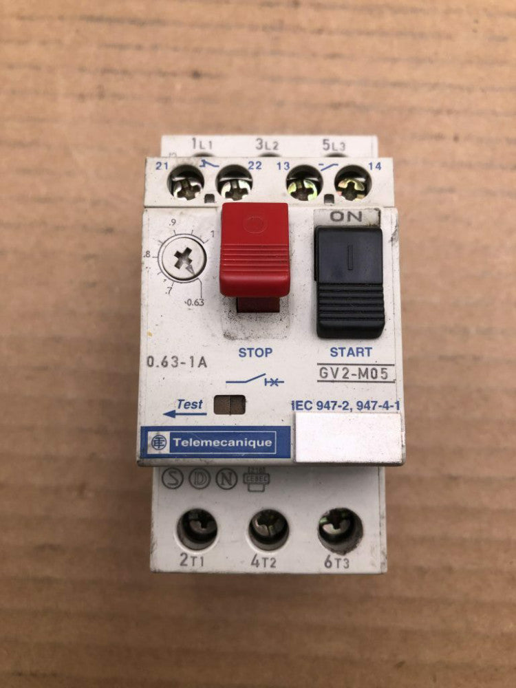 Telemecanique GV2-M05 Manual Motor Starter 0.63-1A