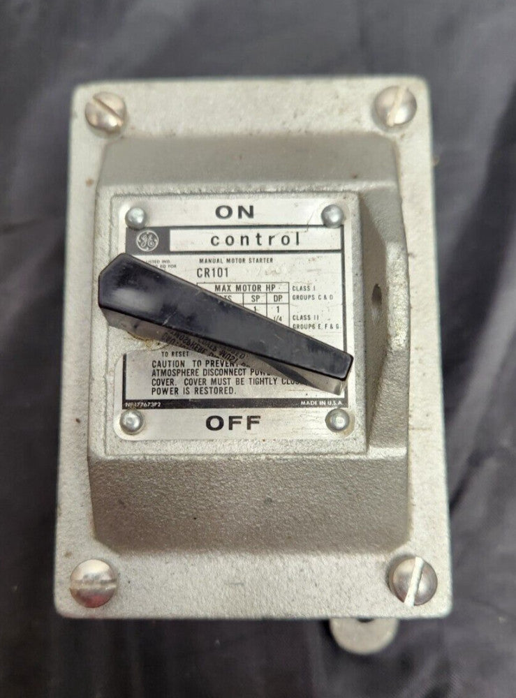 General Electric GE CR101 H70011 Manual Starter HAZARDOUS CONDITION NOS