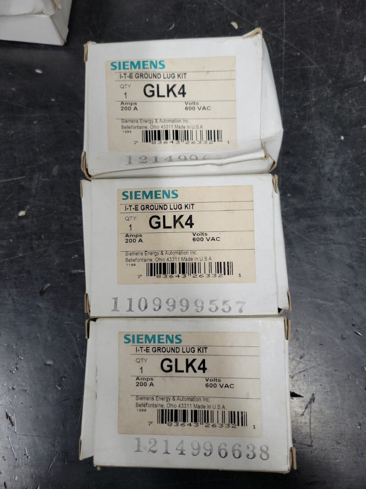 1- NEW Siemens GLK4 ITE SIEMENS Ground Lug Kit 200A 600VAC *NEW
