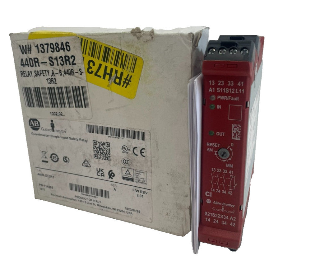 ALLEN BRADLEY 440R-S13R2 SAFETY RELAY SER. A 114865  440RS13R2 NEW SURPLUS