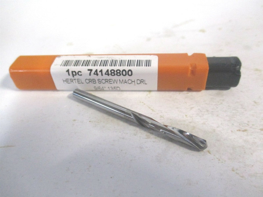 (74148800) 9/64" x 15/16" x 1-15/16" 135° Spiral Carbide Screw Machine Drill Bit