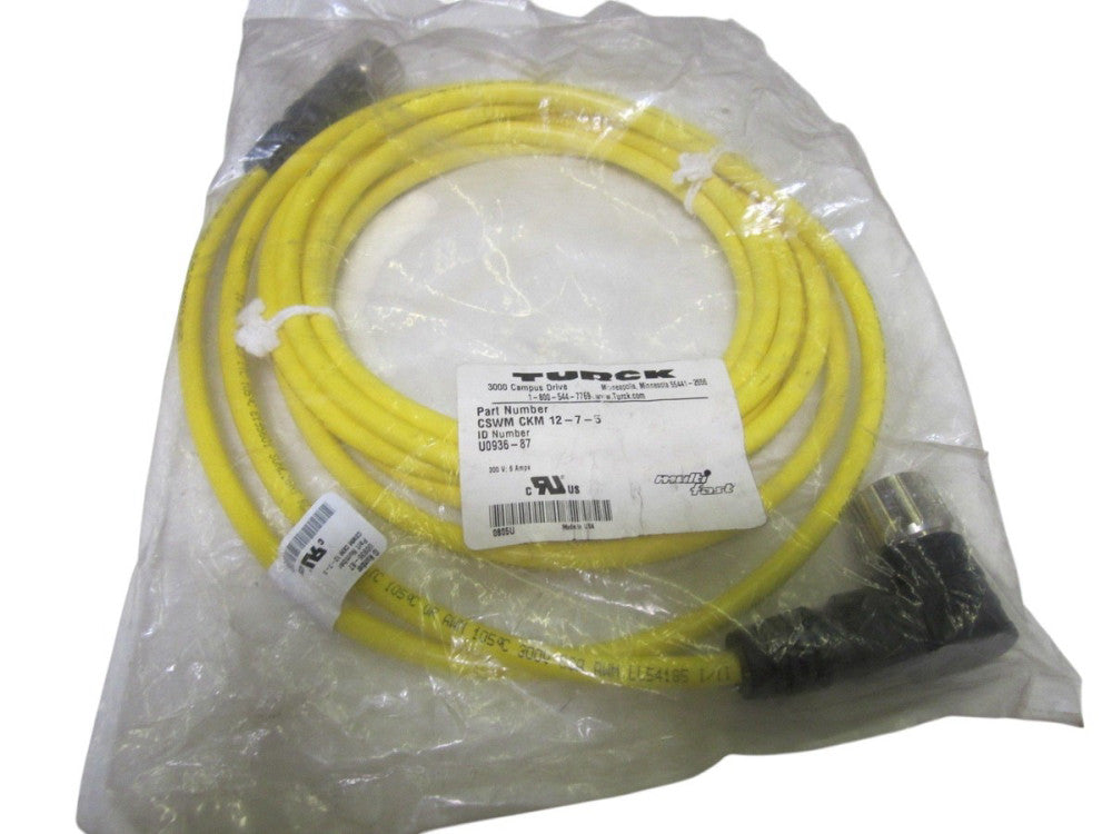 TURCK CSWMCKM12-7-5 MOLDED CORDSET NSMP