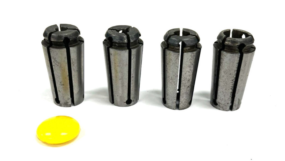 ASSORTMENT OF ACURA-GRIP COLLETS 7/32 1/4" 5/16" & 15/32" OAL 1-5/8" LOT OF 4