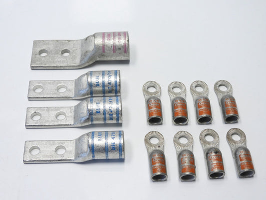 12pcs Compression Barrel Lug Stud Connectors (1) YA36L2NT38FX (3) YA34L2NT38FX, 