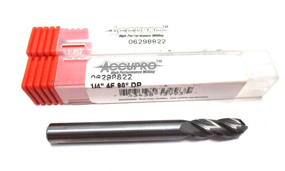 NEW (06298822) 1/4 x 1/4 x 3/4 x 2-1/2 4F SE RH Carbide Drill End Mill - 2 QTY