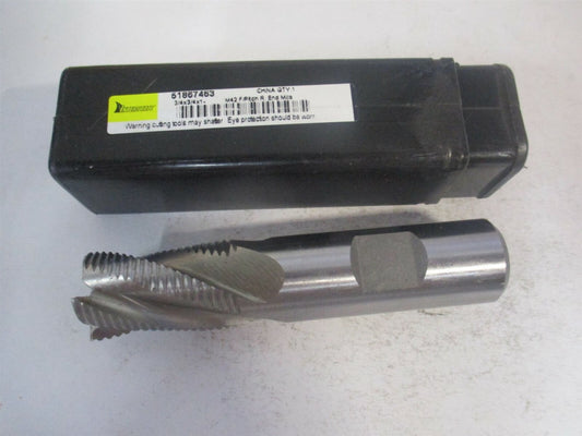 (724-2179) 3/4" x 1-1/4" x 3/4" x 3-1/2" OAL Cobalt 4Fl Roughing Square End Mill