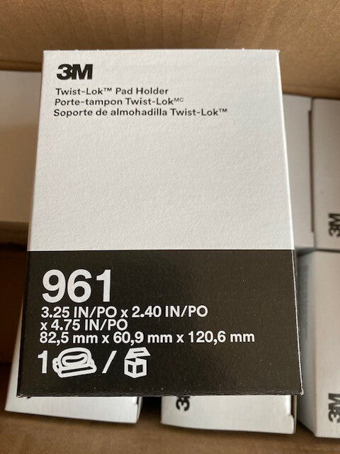 3M 961 Twist Lok Pad Holder 3.5" x 2.5" (NEW)