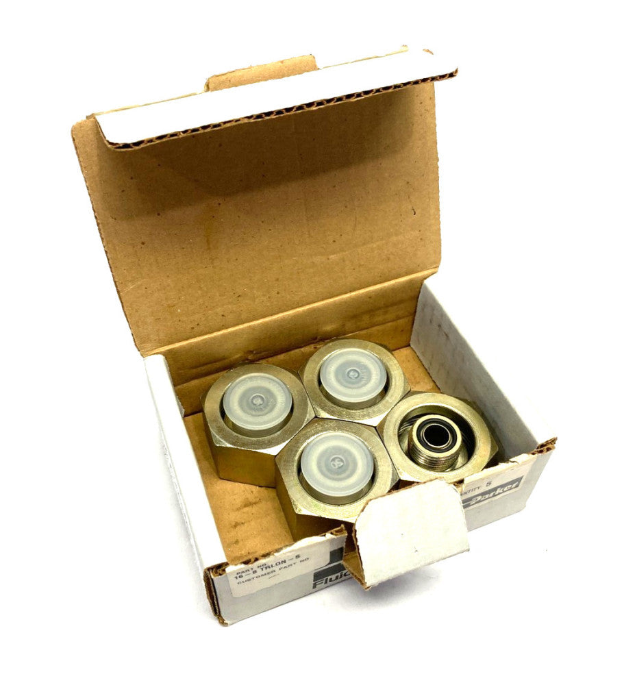Parker 16-8 TRLON-S Seal-Lok O-Ring Face Seal Tube Fitting 1/2" to 1" BOX OF 4