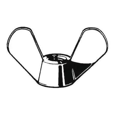 Zoro Select M16270.140.0001 Wing Nut, M14-2.00, Steel, Zinc Plated, 37.50 Mm
