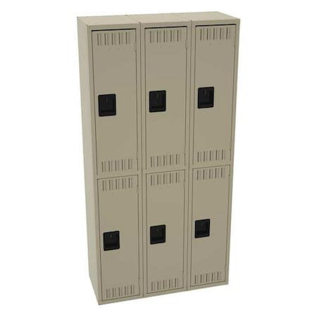 Tennsco Dts-121536-Csd Wardrobe Locker, 36 In W, 15 In D, 72 In H, (2) Tier,