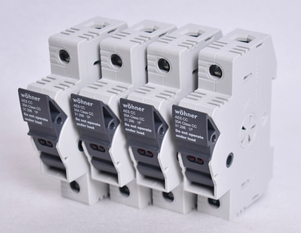 4 Count Wöhner Fuse Holders AES CC 30A 600V 1P 31 298 31-298