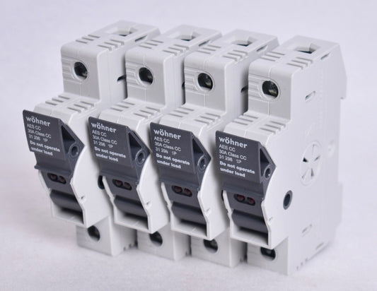 4 Count Wöhner Fuse Holders AES CC 30A 600V 1P 31 298 31-298
