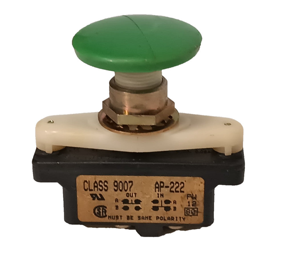Square D 9007-AP-222 AC pilot duty switch module with green push button actuator