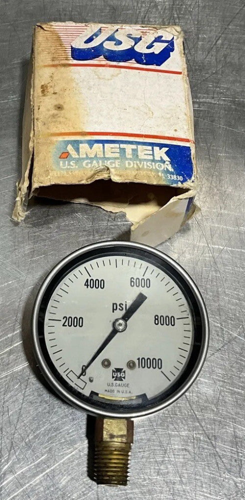 AMETEK USG - GAUGE 0-10000 PSI Pressure Gauge Nos Surplus