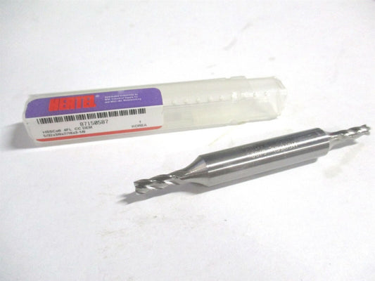 (E2053010) 5/32" x 7/16" x 3/8" x 3-1/8" OAL Cobalt RH 4 Flute Square End Mill 