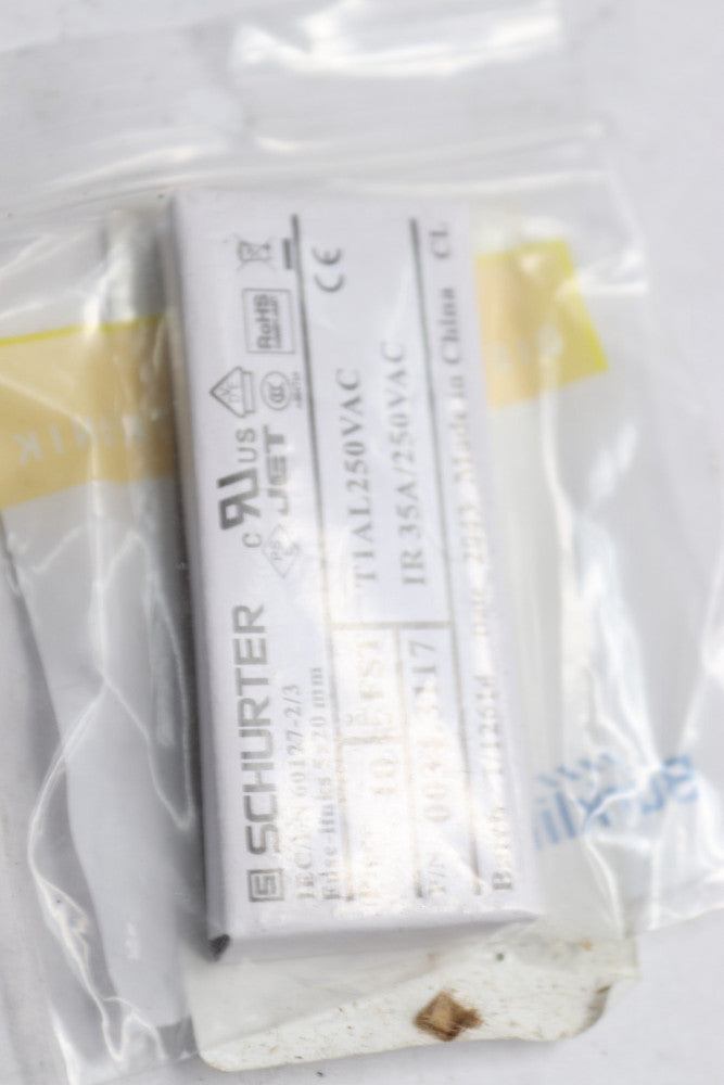 (10-Pk) Schurter Fuse Glass Cartridge 5 x 20mm 1A 250VAC 0034.3117
