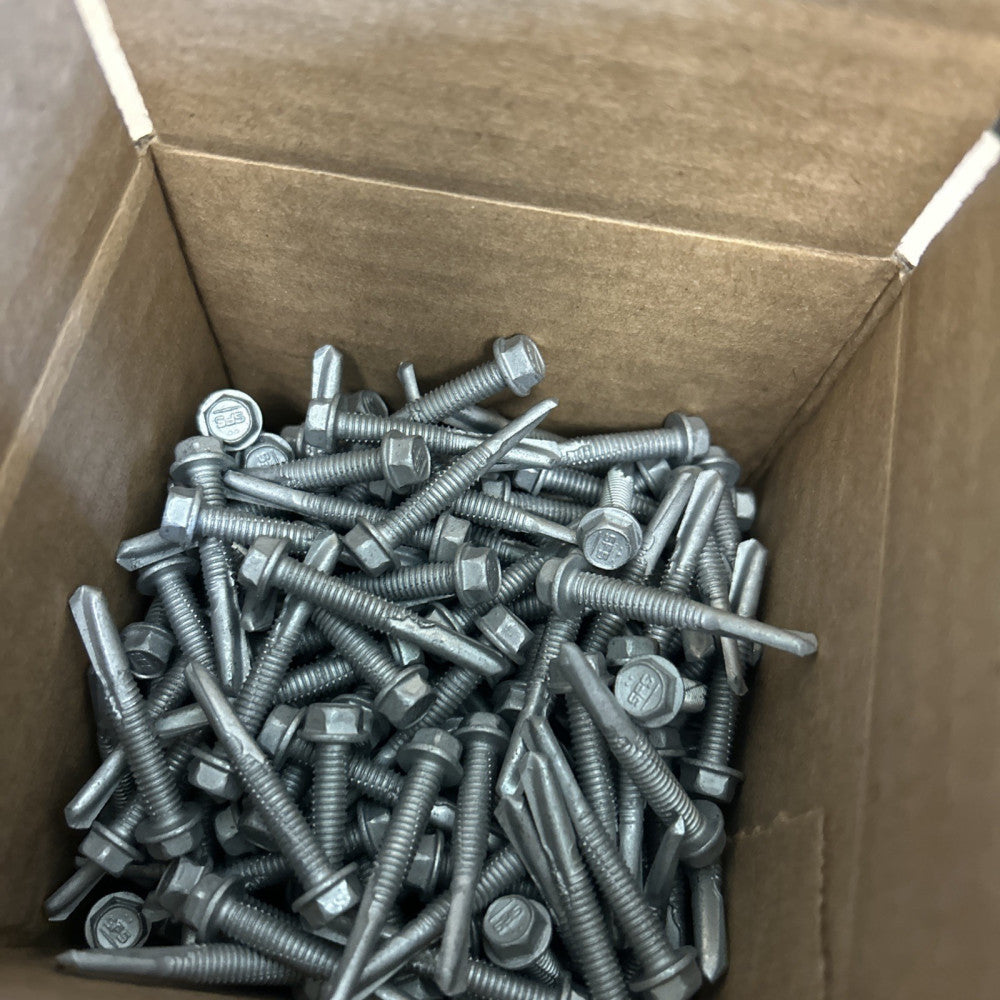 (275) SFS 1/4''-14X 1-1/2'' UNSLOTTED HEXHEAD #3 POINT SELF-DRILLING SCREW GALV