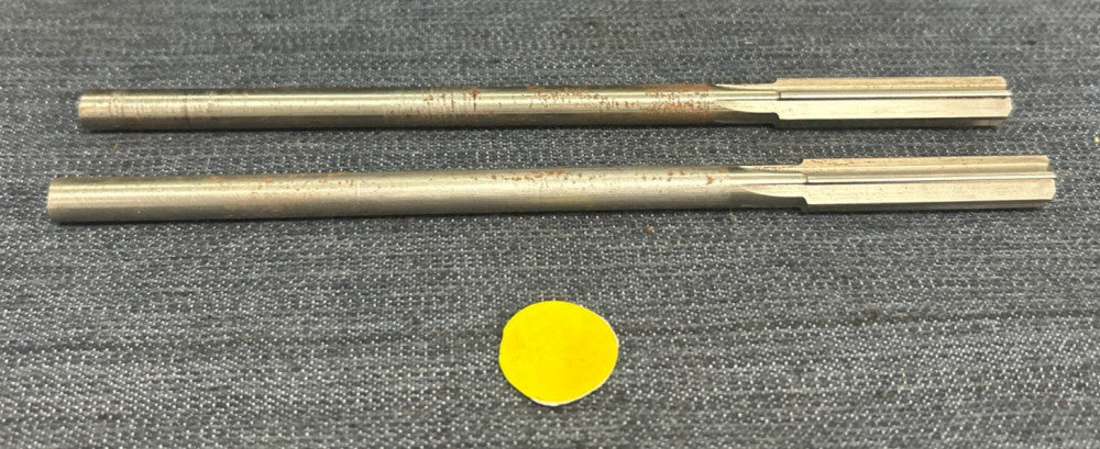 UNBRANDED HSS RIGHT HAND SPIRAL CHUCKING REAMER   .380  7" OAL  LOT OF 2