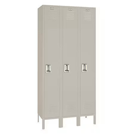Lyon 7Gc50223su Wardrobe Locker, 36 In W, 18 In D, 66 In H, (1) Tier, (3) Wide