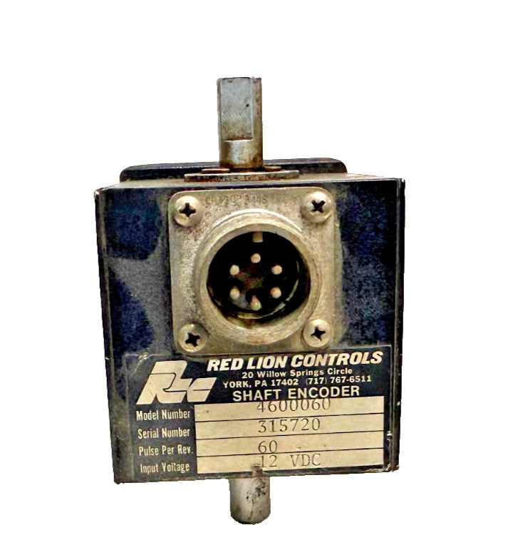 RED LIONS CONTROLS 4600060 SHAFT ENCODER 60PPR 12VDC