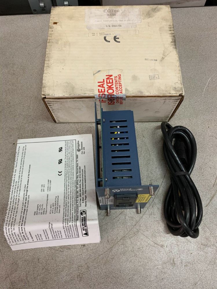 NEW IN BOX WEED 6AO6 FIBER-OPTICS POWER SUPPLY EOTEC 6A06