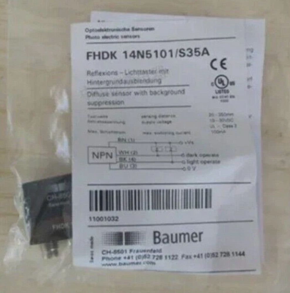 One Brand New BAUMER FHDK14N5101/S35A Proximity Switch