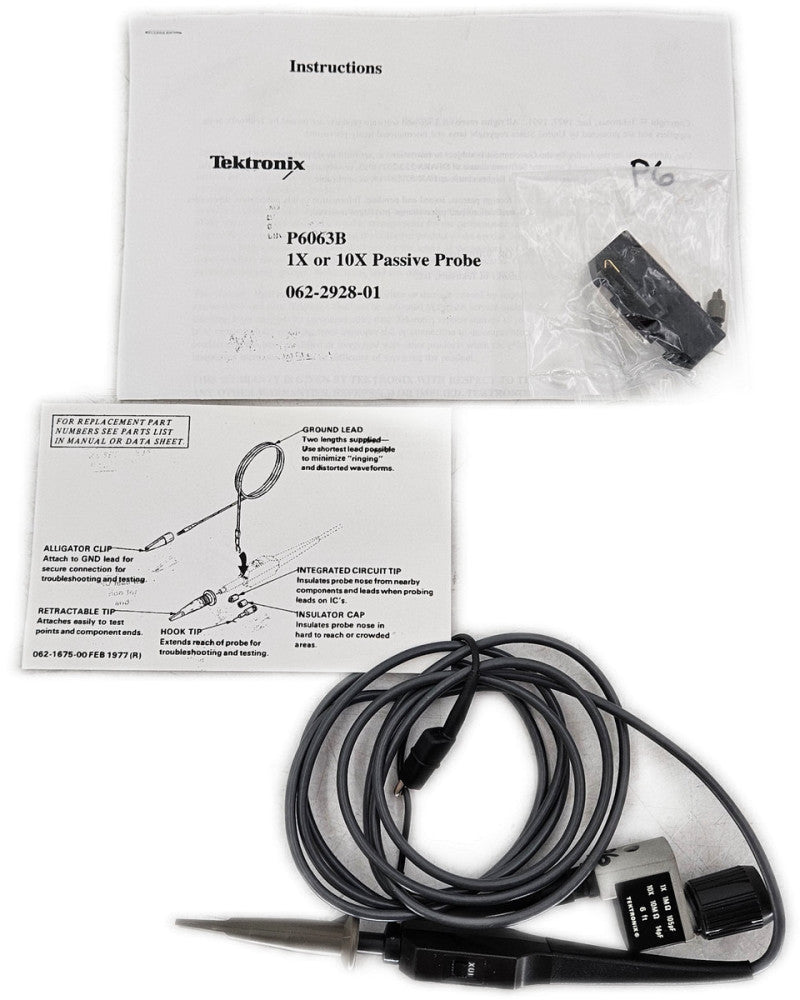 Tektronix P6063B Passive Scope Probe 200 MHz x1/10x