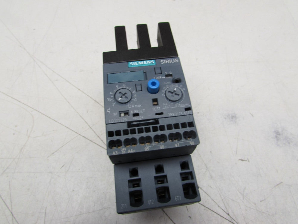 SIEMENS SIRIUS 3RB3123-4SE0 OVERLOAD RELAY 12FLA XLNT USED TAKEOUT MAKE OFFER