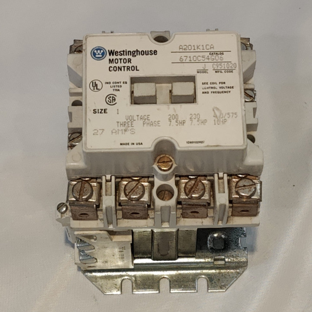 Westinghouse A201K1CA Non-Reversing Contactor Model J 