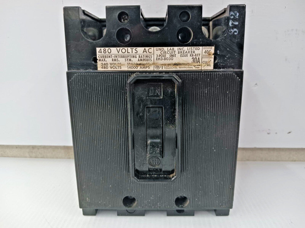 ITE 30 AMP CIRCUIT BREAKER 480 VAC 3 POLE EH3-B030