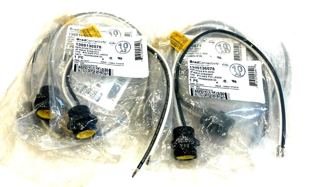 NEW MOLEX WOODHEAD 1R2006A20A120 2P MALE PVC LEADS LOT OF 15
