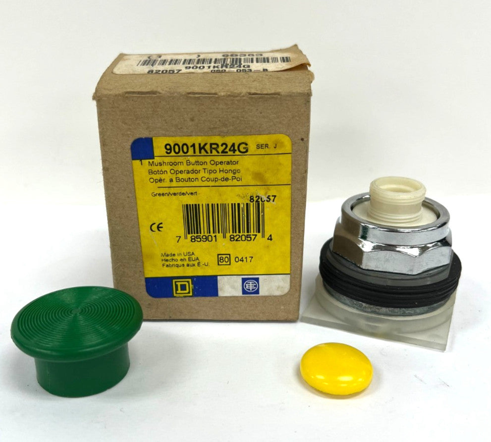 SQUARE D 9001KR24G PUSH BUTTON GREEN OPERATOR SPRING RETURN