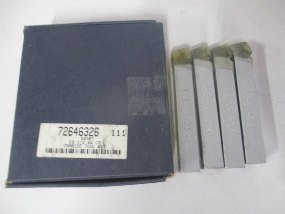 (620) 1/2 x 1/2" OAL E-8 Grade C2 Threading Single Point Tool Bit - Pack of 4