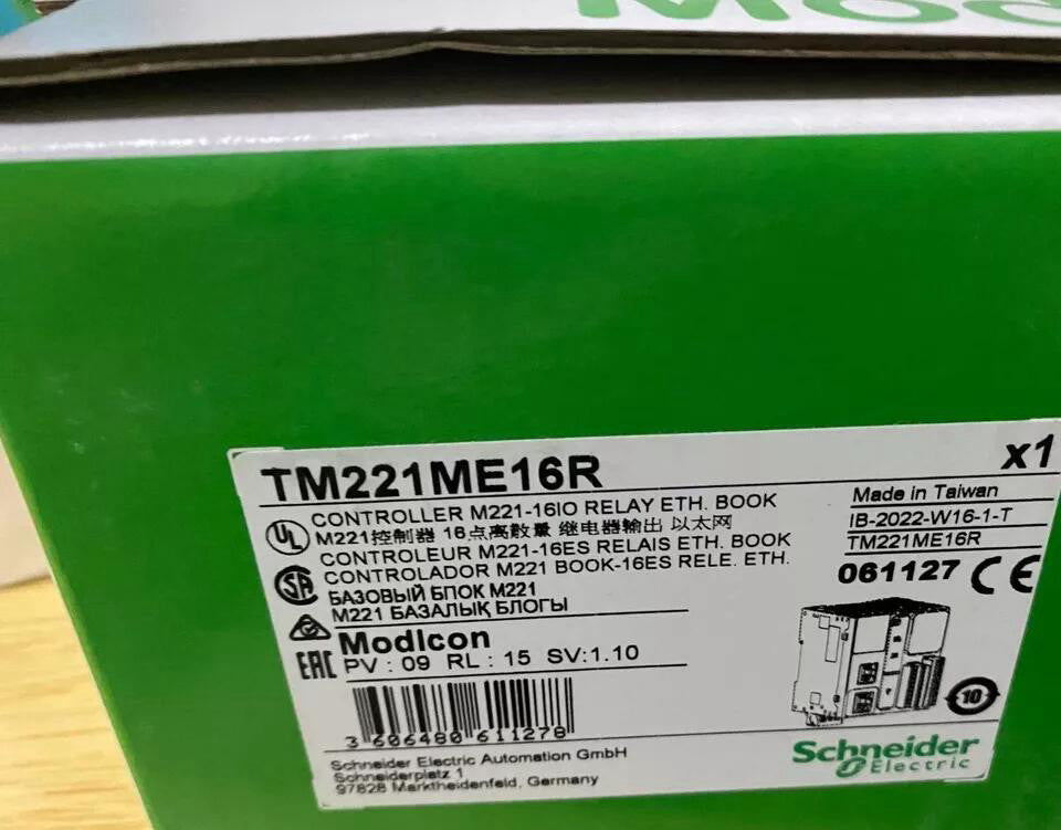 One Brand New Schneider Electric TM221ME16R Modicon M221 Controller, 16 I/O