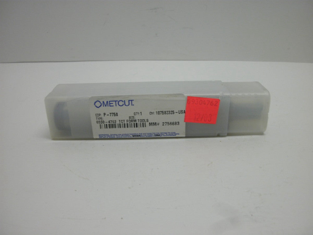 METCUT P-7758 TCT FORM TOOL 0930-4762 3/4" SHANK CUTTING HEAD 2" LONG NEW IN BOX