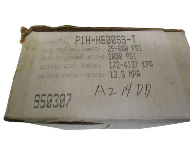 BARKSDALE HI-P PRESSURE SWITCH P1H-H600SS-T  NSMP