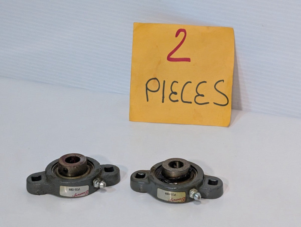Lot of 2 Browning VF2S-108M Flange Mount  Bearing Units, 1/2" Bore, Set Screw