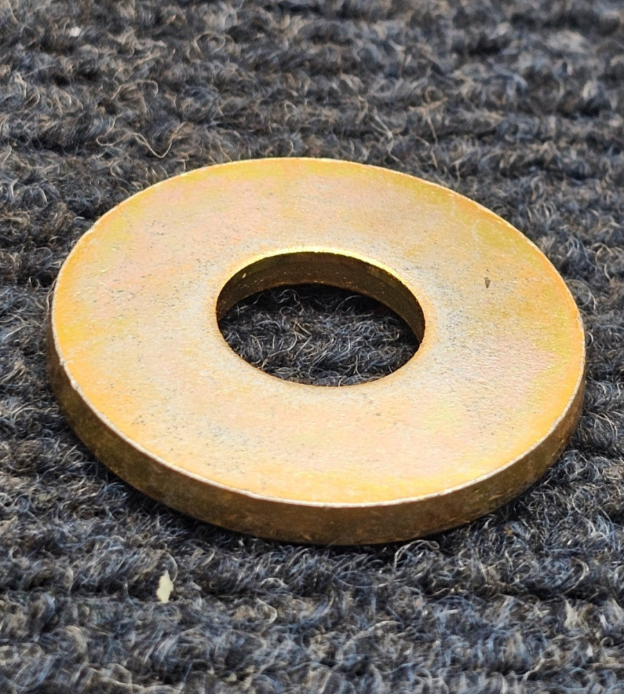 (QTY 50) Kimball Midwest 37–3808: 1/2″ USS Alloy Flat Washer Zinc Yellow Plated